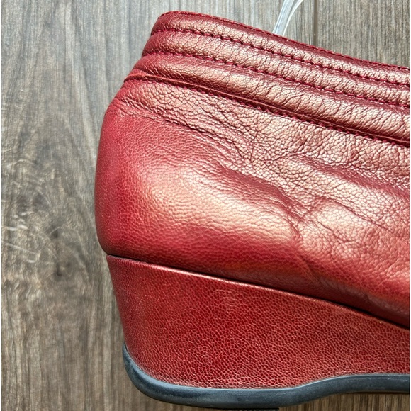 Softinos Red Leather Wedge Ankle 👠 | 8.5 - Picture 4 of 10